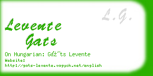 levente gats business card